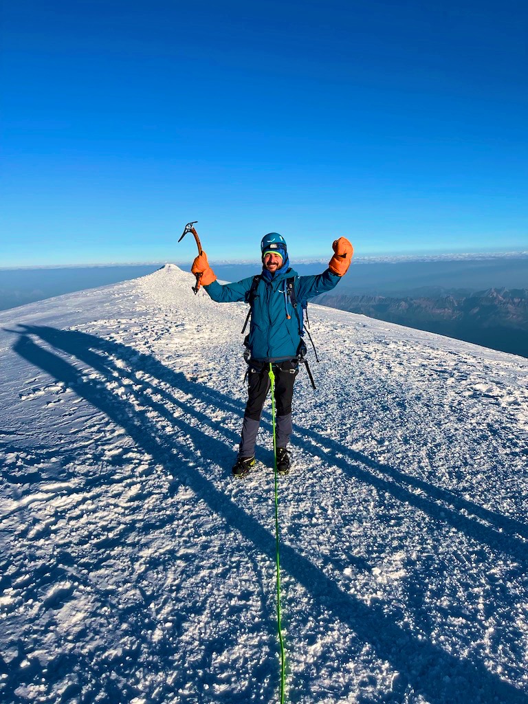 Sulla vetta del Monte Bianco